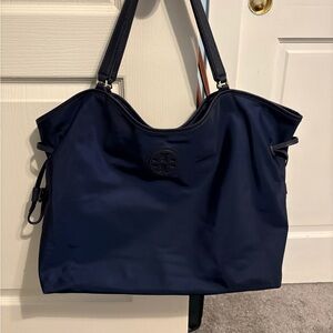 Tory Burch Navy Blue Tote Bag